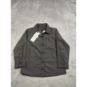 TWO 2 FLY Boys Western Cowboy Boots Cactus Stars‎ Print Button Down Shirt Size 4